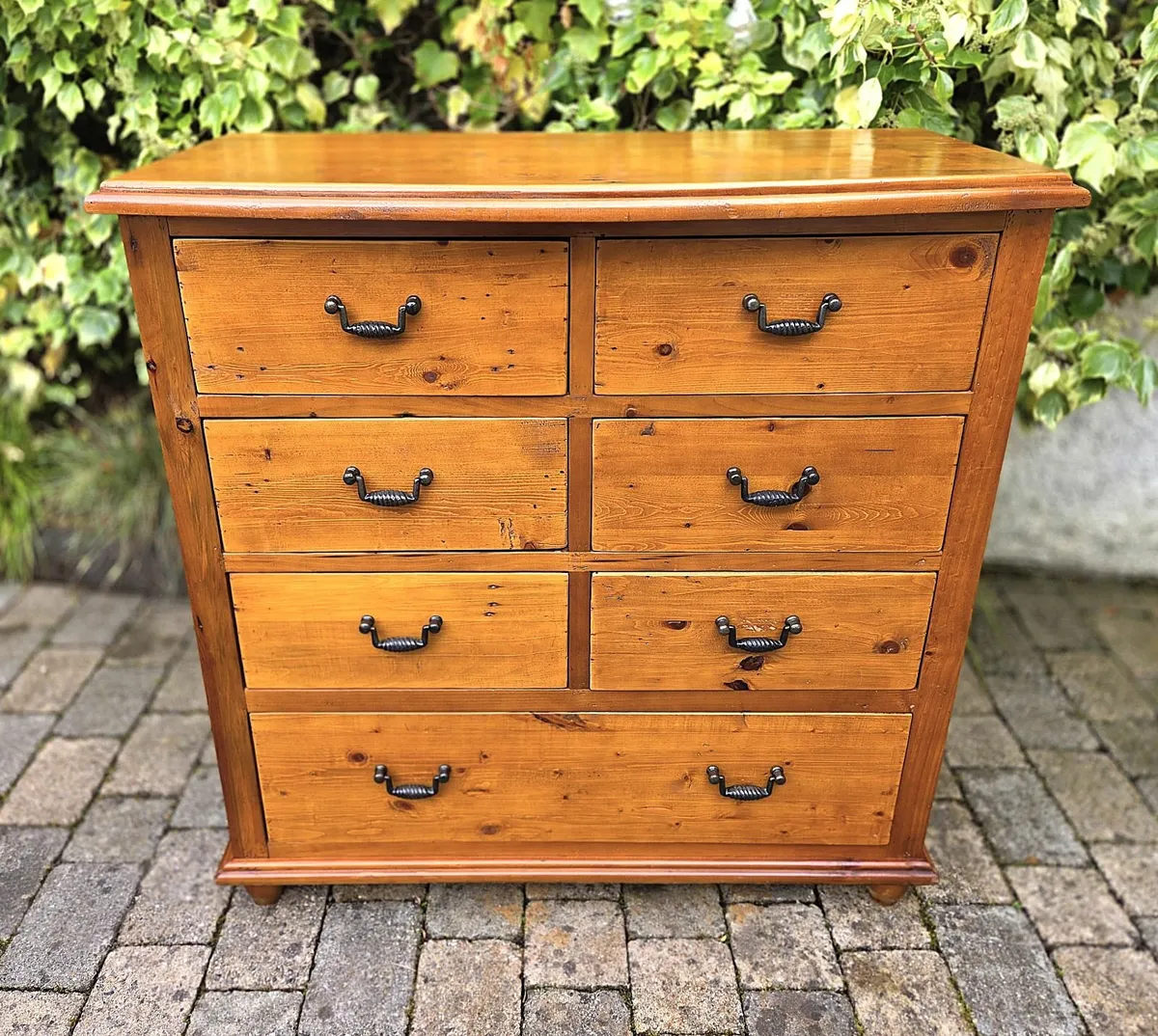 Large Vintage Pine Chest with Mirror - Image 2