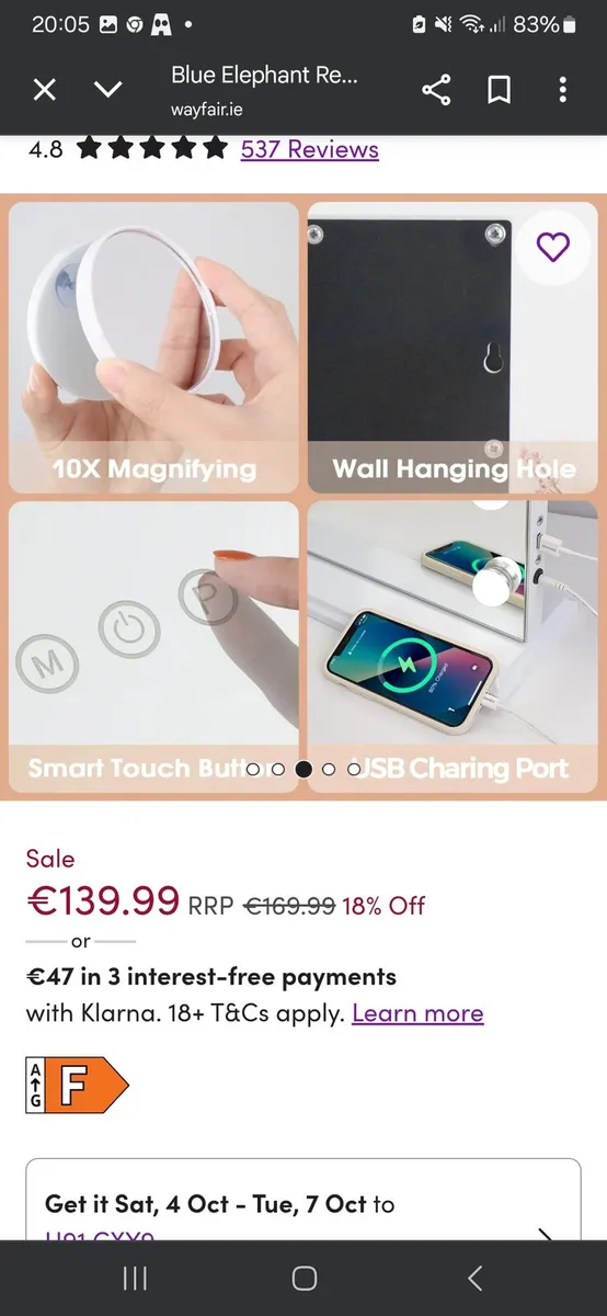 Vanity mirror - Image 1