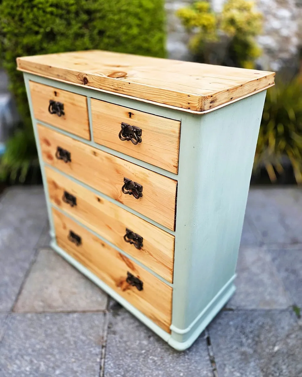 Antique Painted Pine Chest- Circa 1910 - Image 1