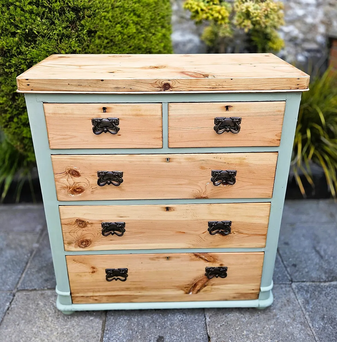 Antique Painted Pine Chest- Circa 1910 - Image 2