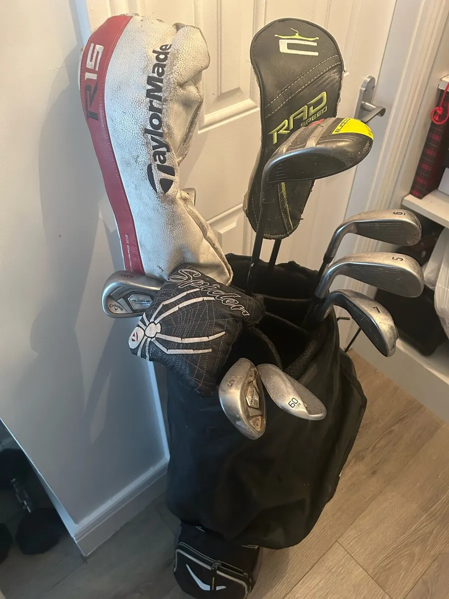 Golf set: Taylor made, cobra, Calloway, vokey