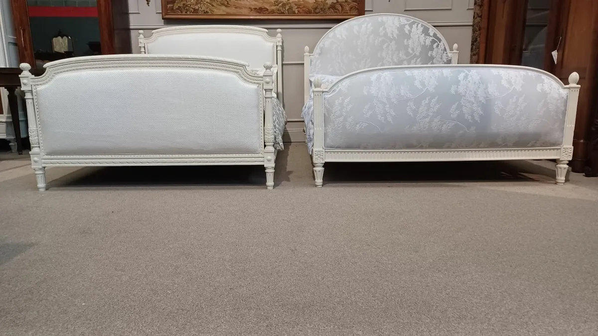 Two unique antique KING SIZE Louis XVI beds - Image 2