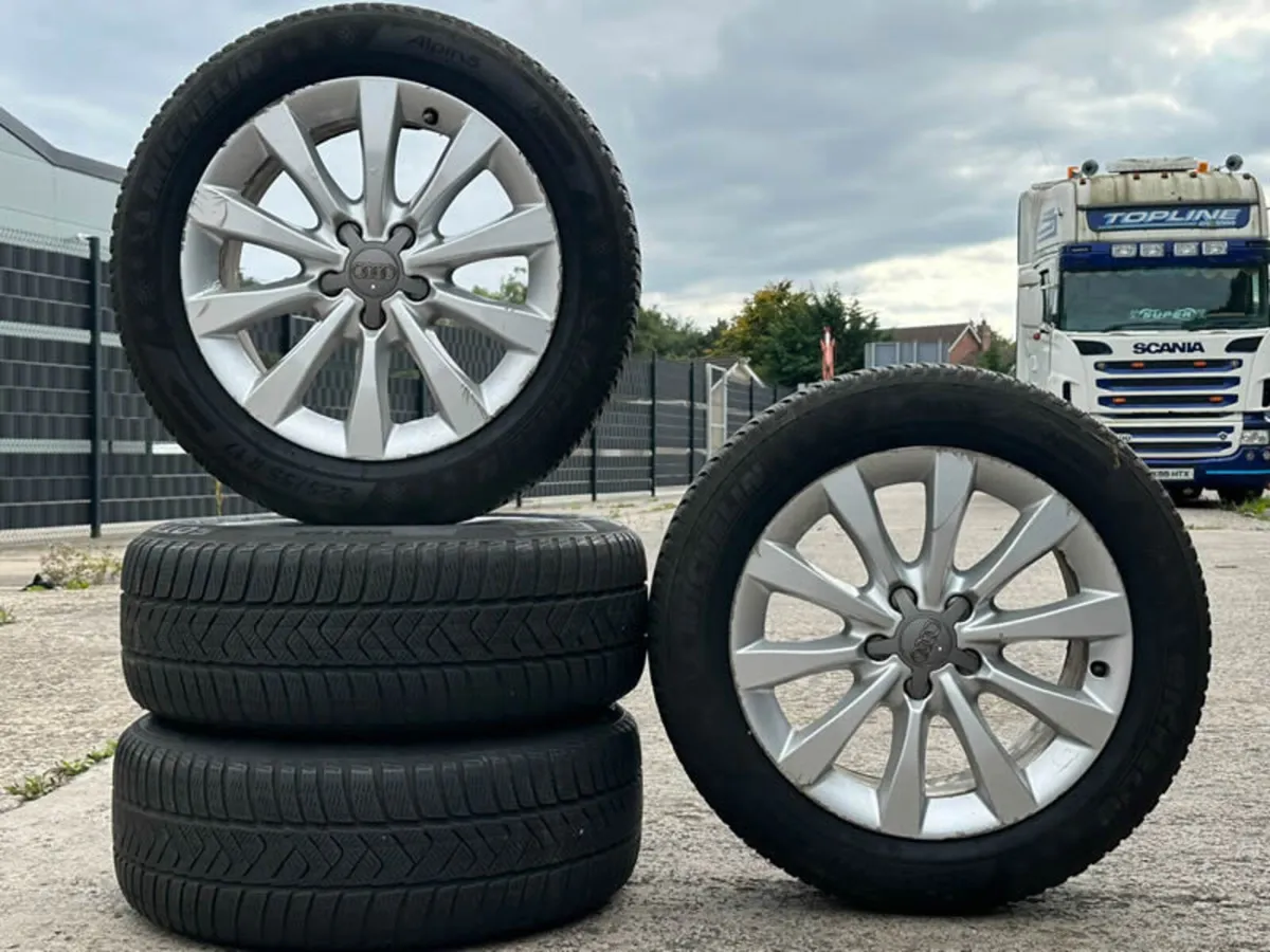 17" Genuine AUDI A6 Alloys & Tyres - Image 1