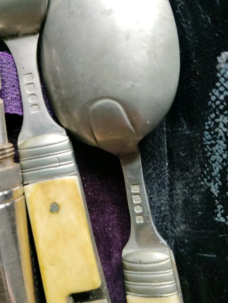 Officers eating set from 1900 antique - Image 4