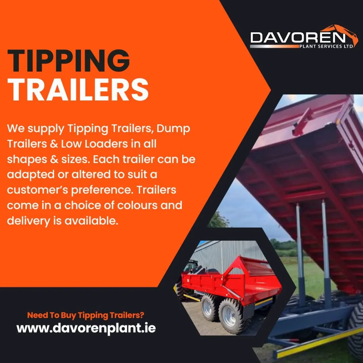 14 x 8 Tipper trailers - Image 1