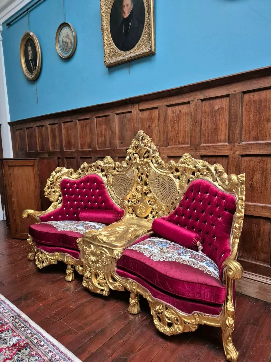 Gold Guild Sofa &  2 Chairs. - Image 2