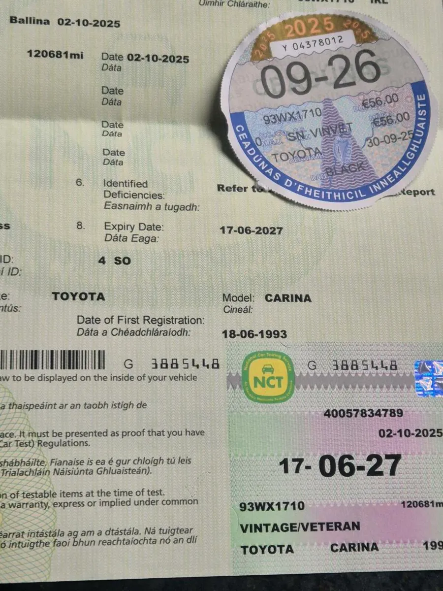 Toyota Carina e 1.6 automatic Nct June 2027 - Image 2