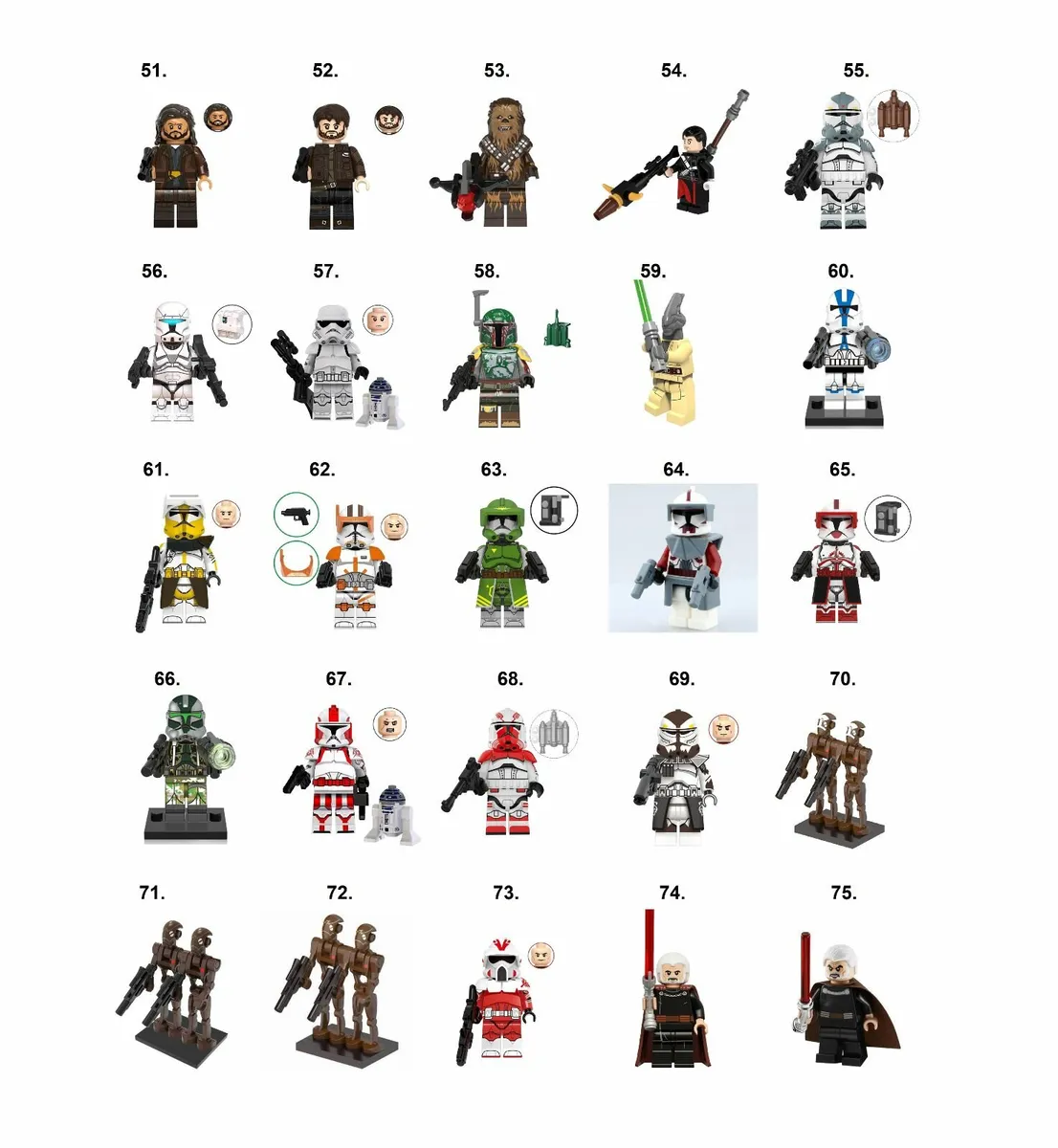 Star Wars Minifigures A-C - Image 3