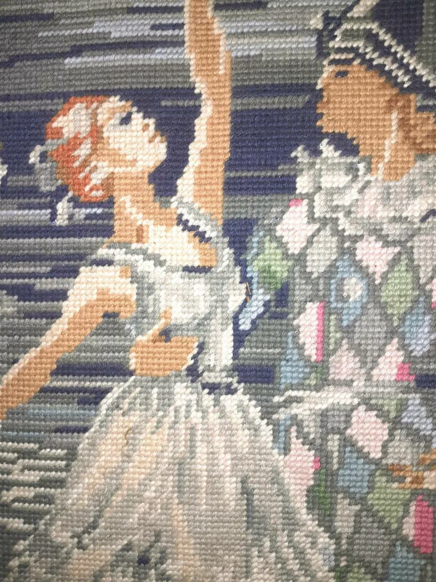 Original French tapestry on board - Image 2