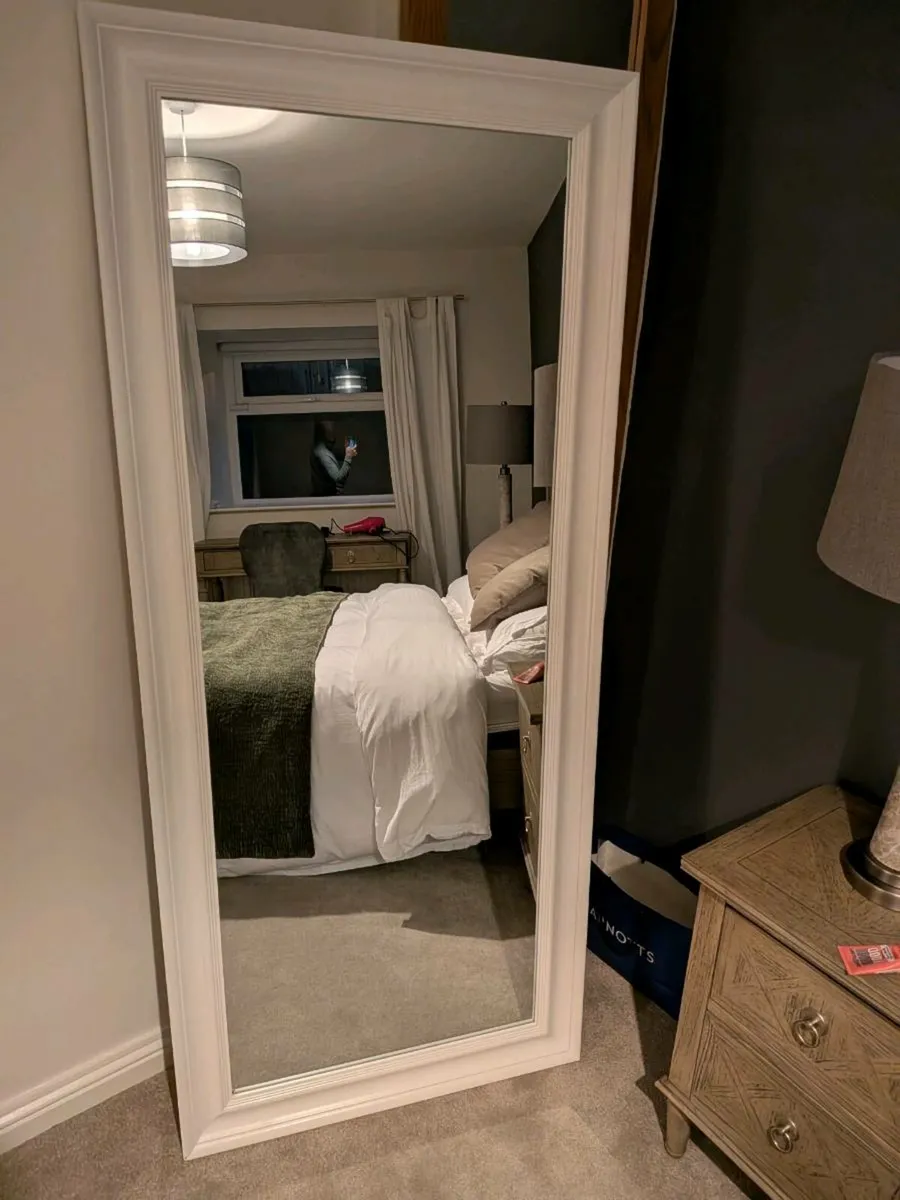 Large white mirror - Image 1