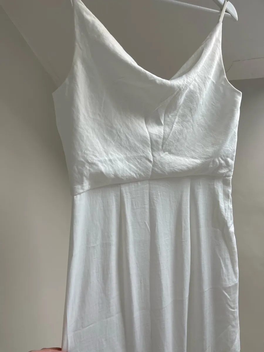 White Satin Wedding Gown - Image 2