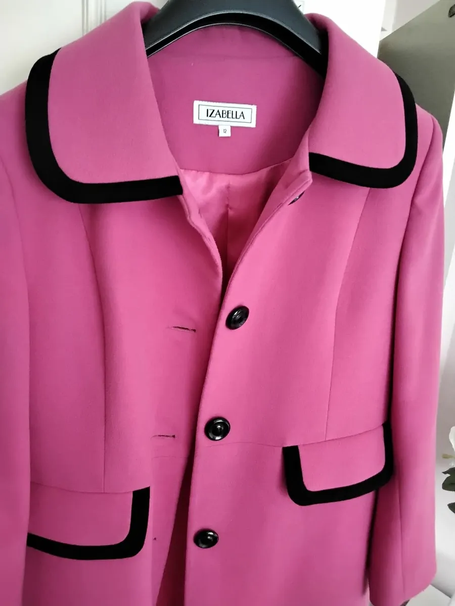 Isabella Ladies Pink Coat - Image 3