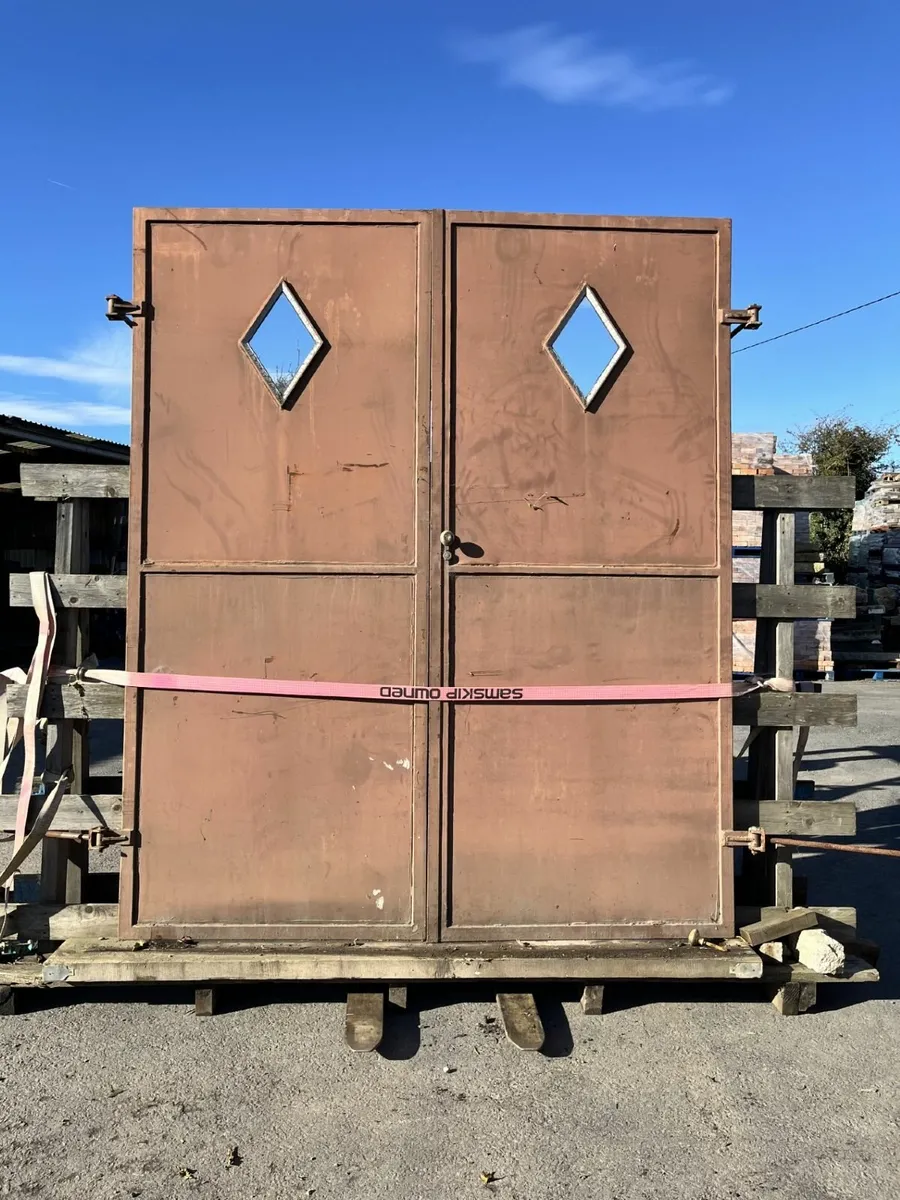 Steel Double  Doors with Windows - Image 2