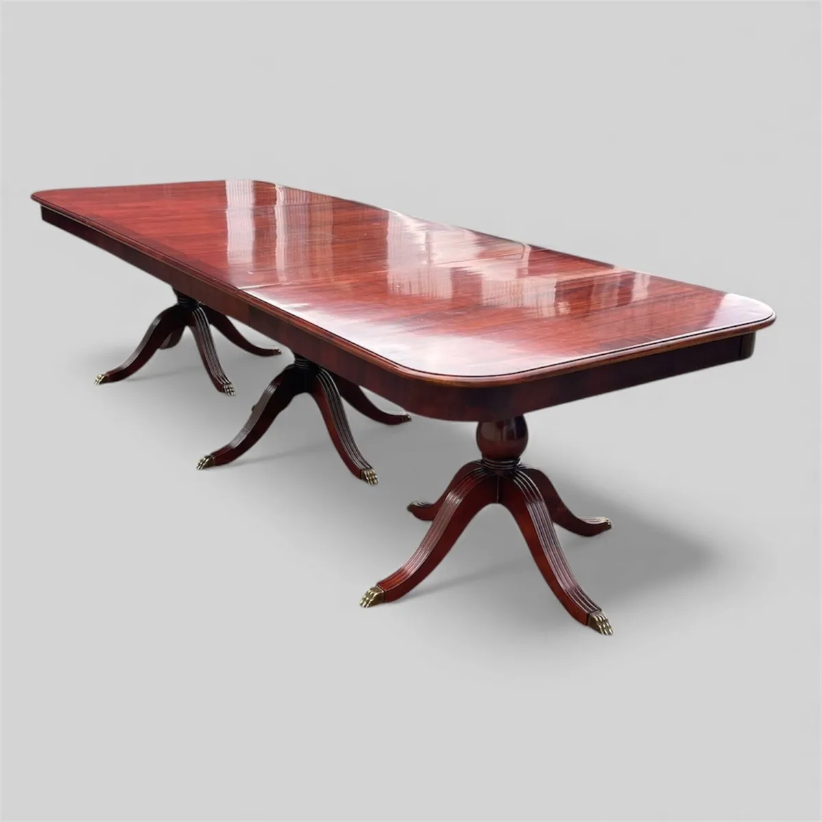 Irish mahogany dining / boardroom table - Image 3