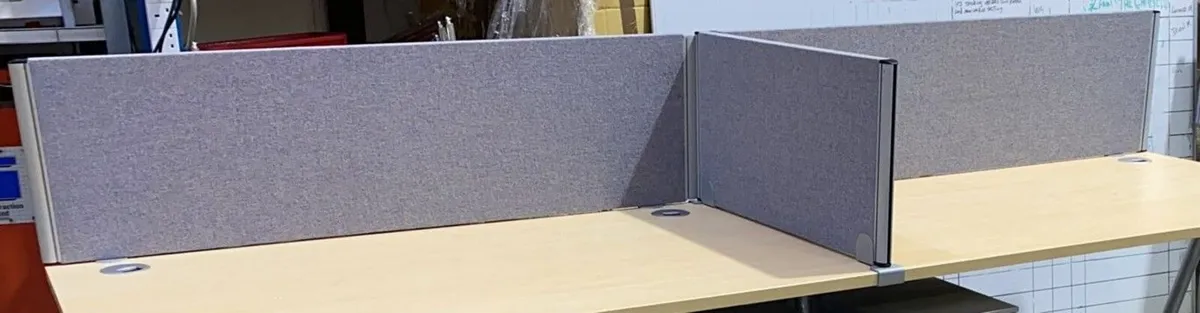 2nd hand desk mounted fabric screens - Image 2