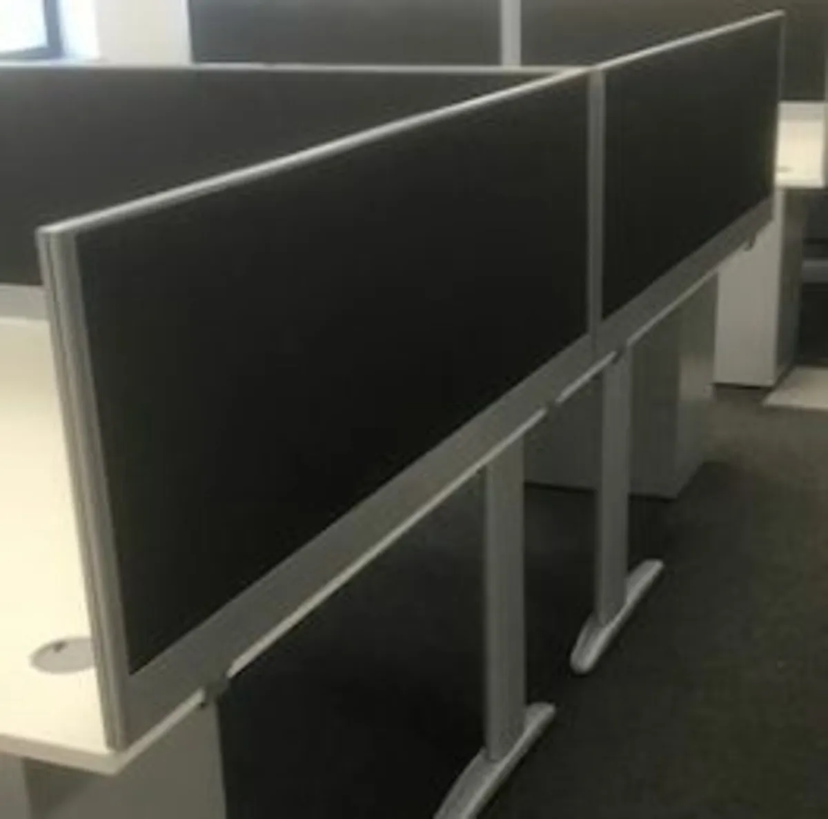 2nd hand desk mounted fabric screens - Image 1