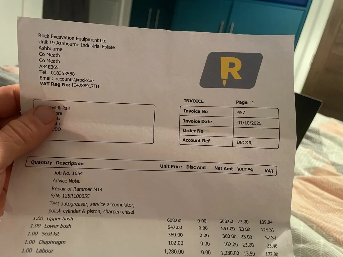 Hydraulic Rammer Hammer Breaker Excavator Hitachi - Image 3