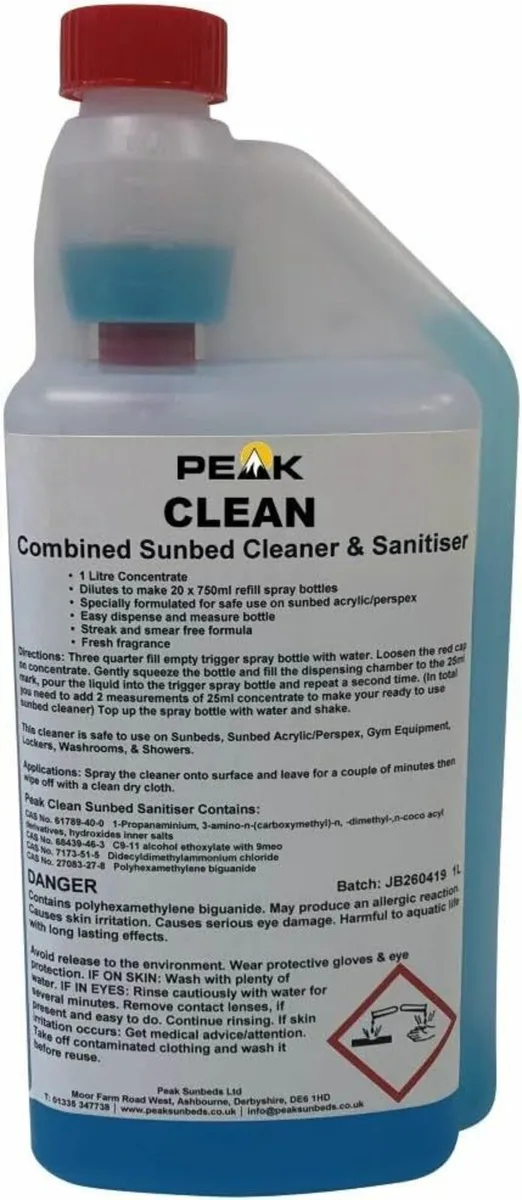Sunbed Cleaner & Sanitiser - Image 2