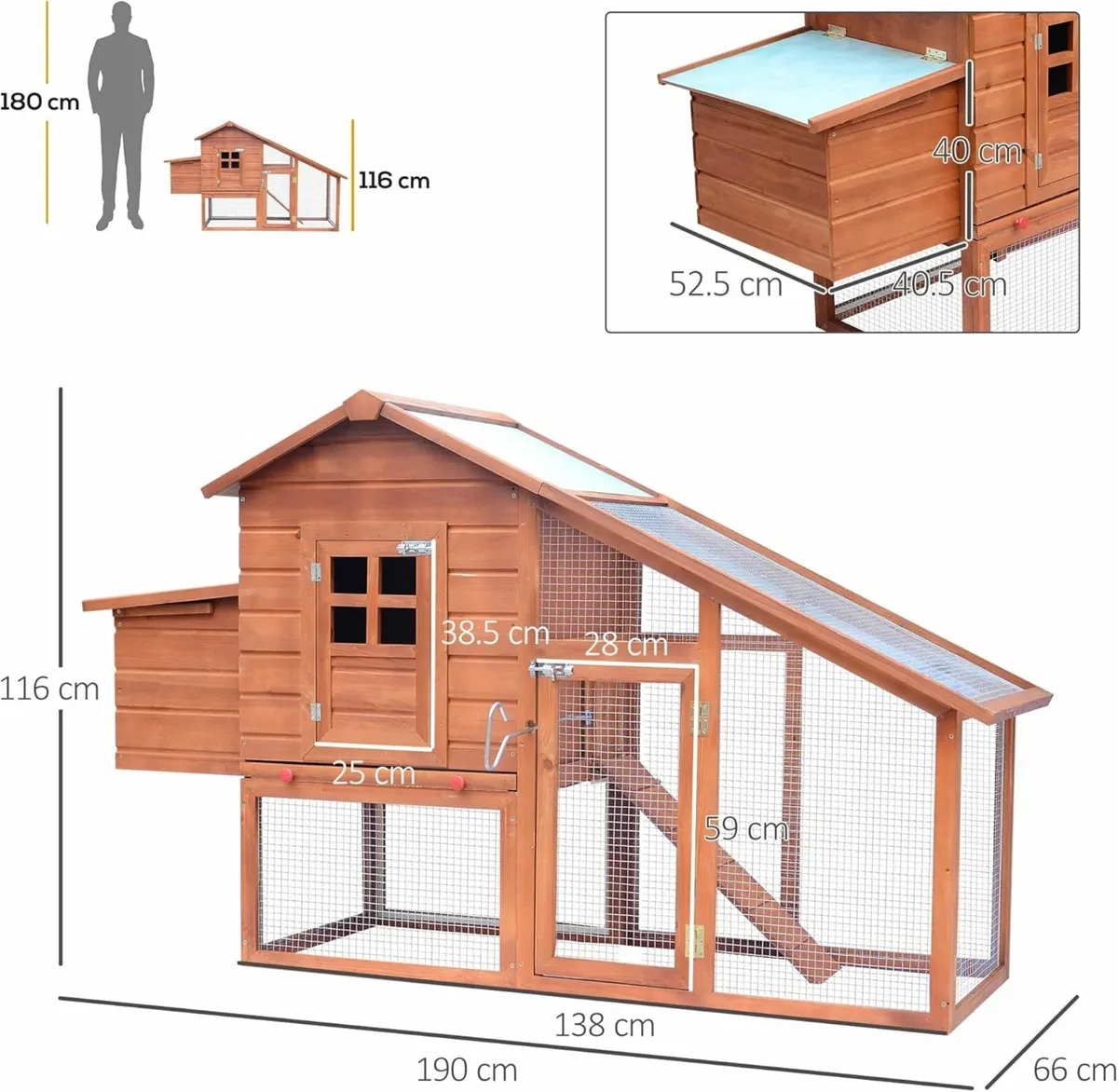 Chicken Coop House EGGCELLENT LARGE - Image 4