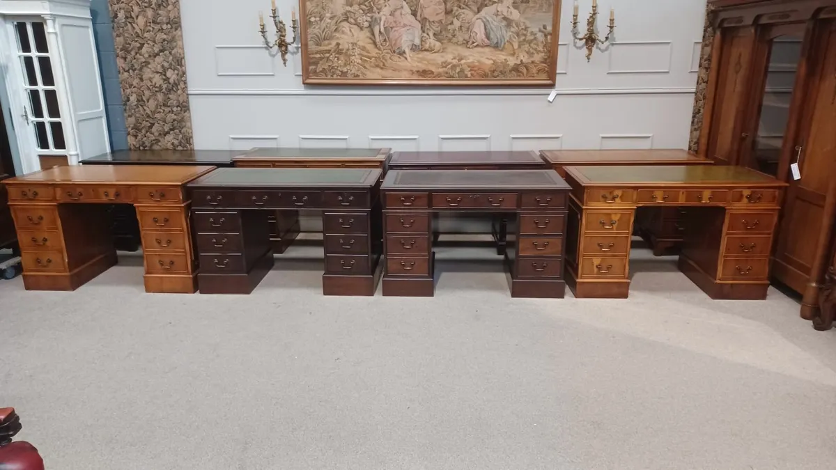 Excellent Antique Style Pedestal Desks - Image 1