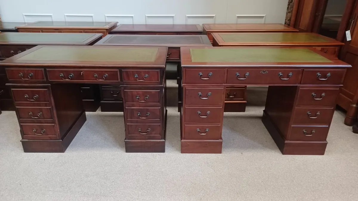 Excellent Antique Style Pedestal Desks - Image 1