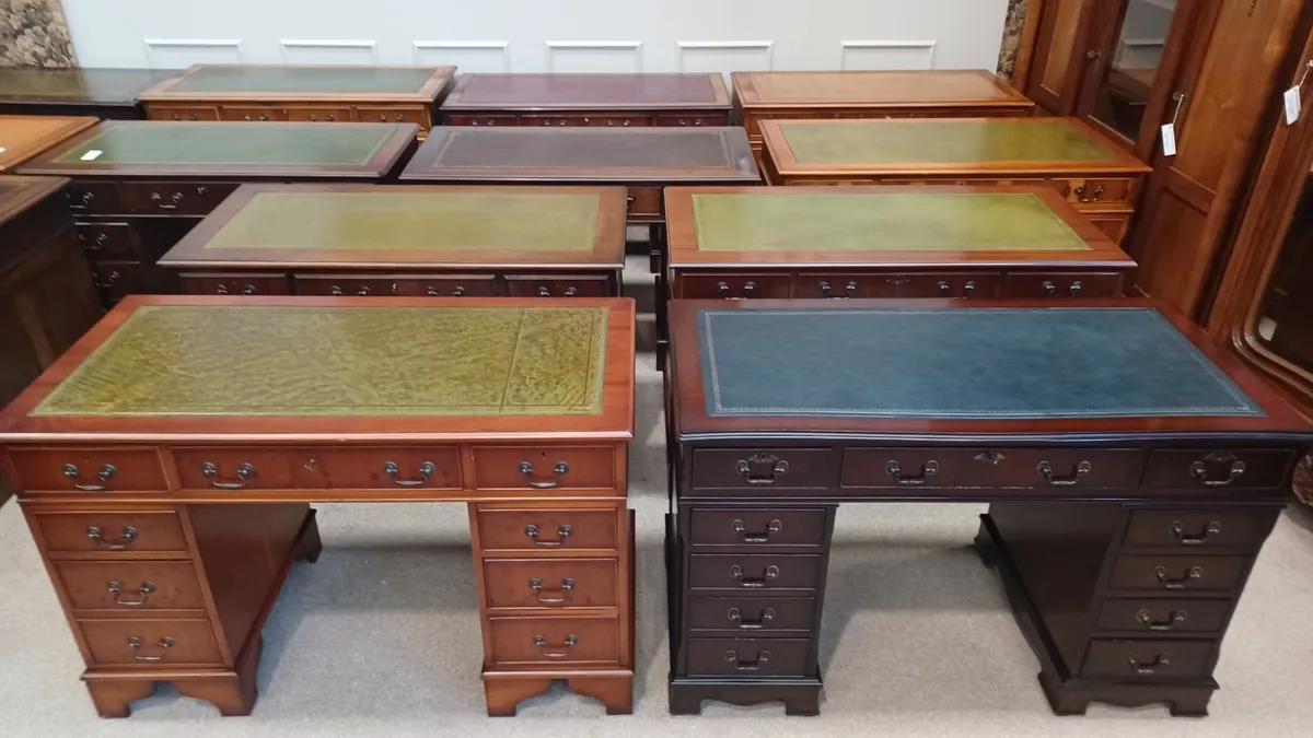 Excellent Antique Style Pedestal Desks - Image 1