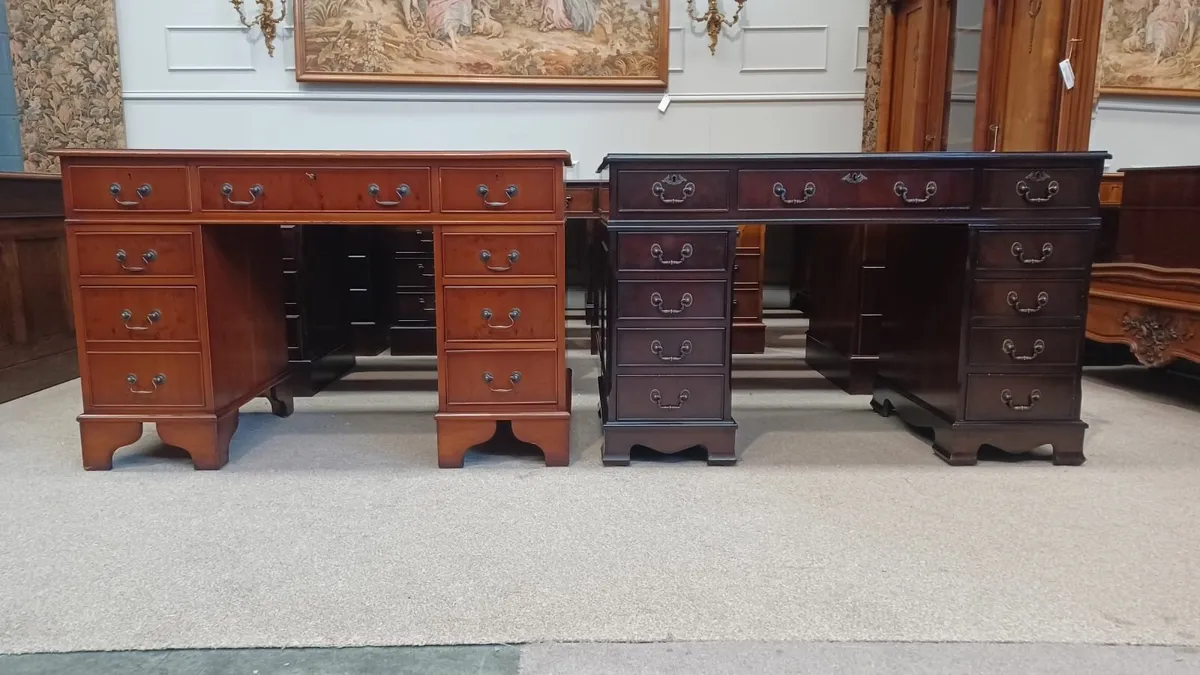 Excellent Antique Style Pedestal Desks - Image 2