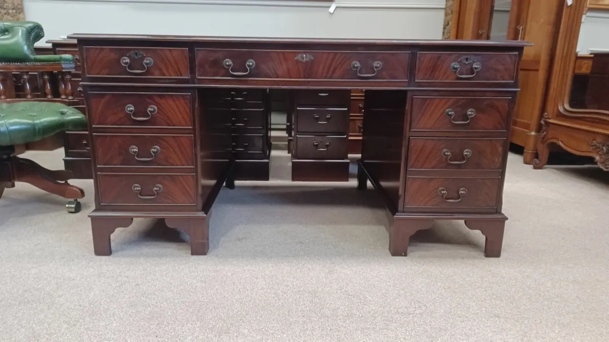 Excellent Antique Style 153 cm Pedestal Desks - Image 1