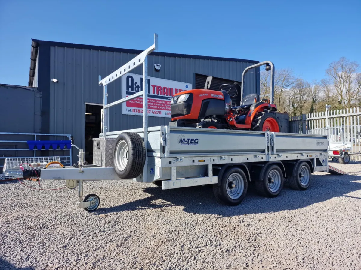 M-Tec 14ft triaxle flatbed trailer - Image 2