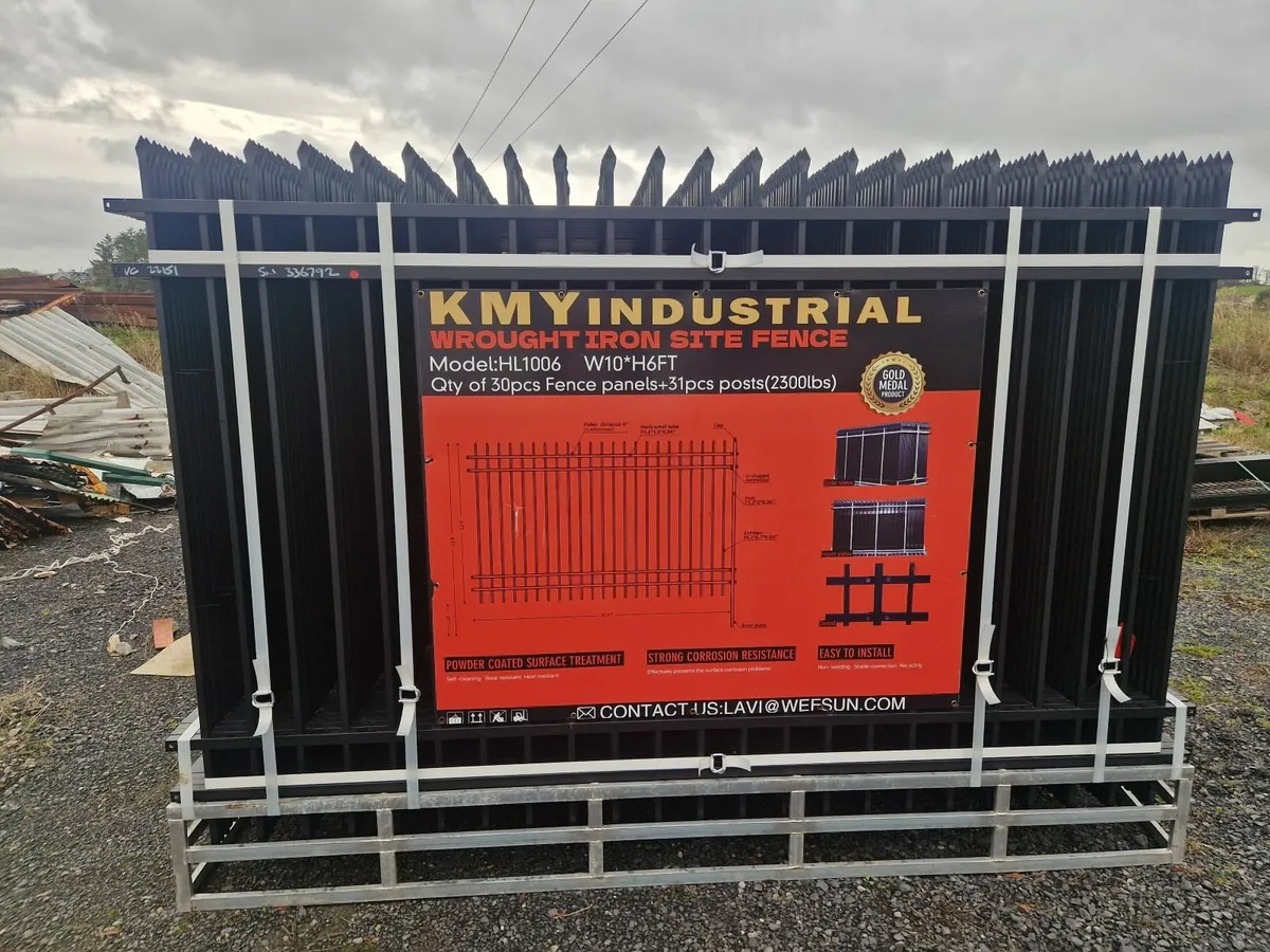 KMY Industrial Wrought Iron Fence - Image 1