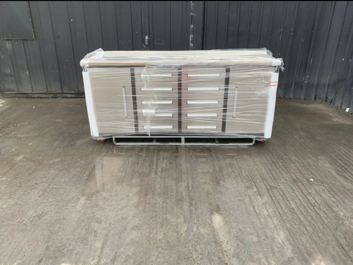 7Ft Tool Cabinet with 10 Drawers & 2 Cupboards - Image 2