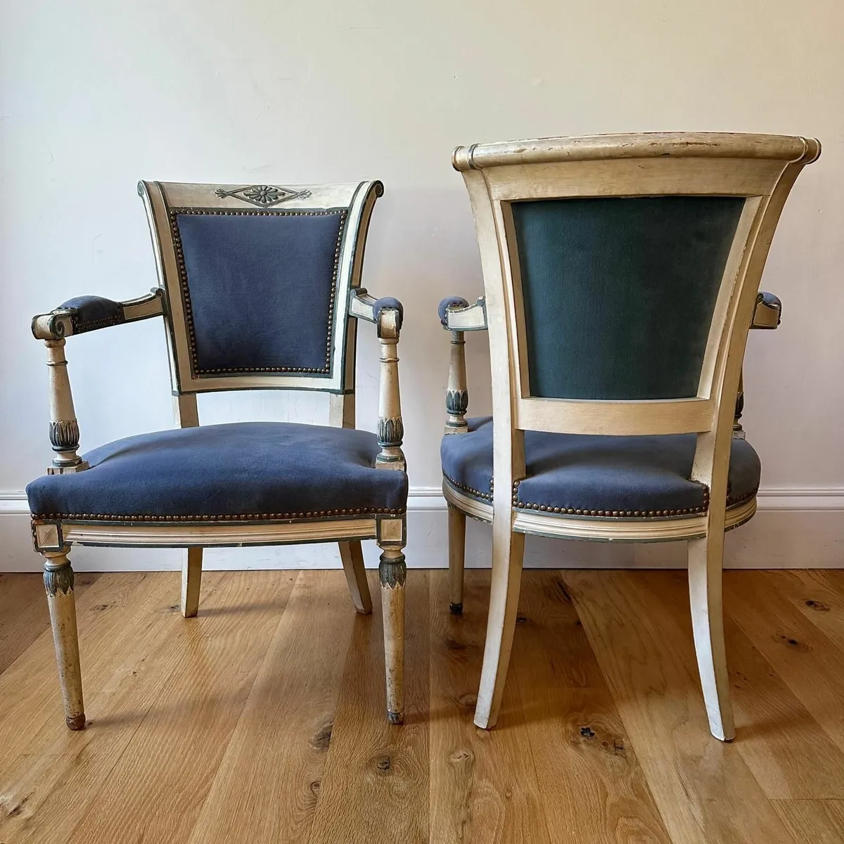 Pair of Vintage French Louis XV Style Armchairs - Image 4