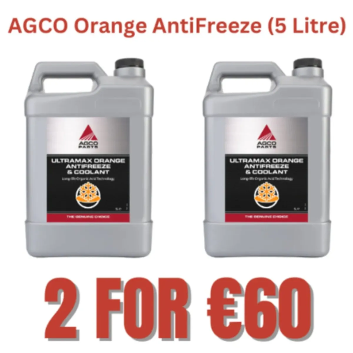 AGCO Orange AntiFreeze 5 Litre (2 Drums) Bundle