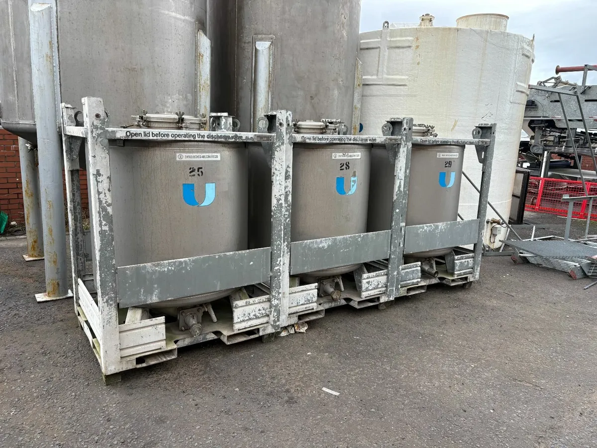 1,000 Litre Stainless Steel Transit Tank - Image 1