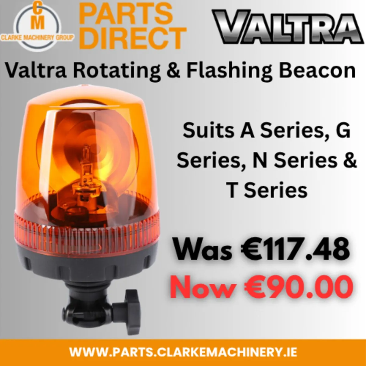 Valtra Rotating & Flashing Beacon - 20% OFF