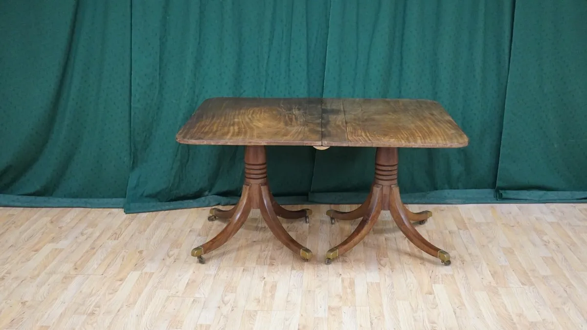 Regency Twin-Pedestal Mahogany Dining Table - Image 1