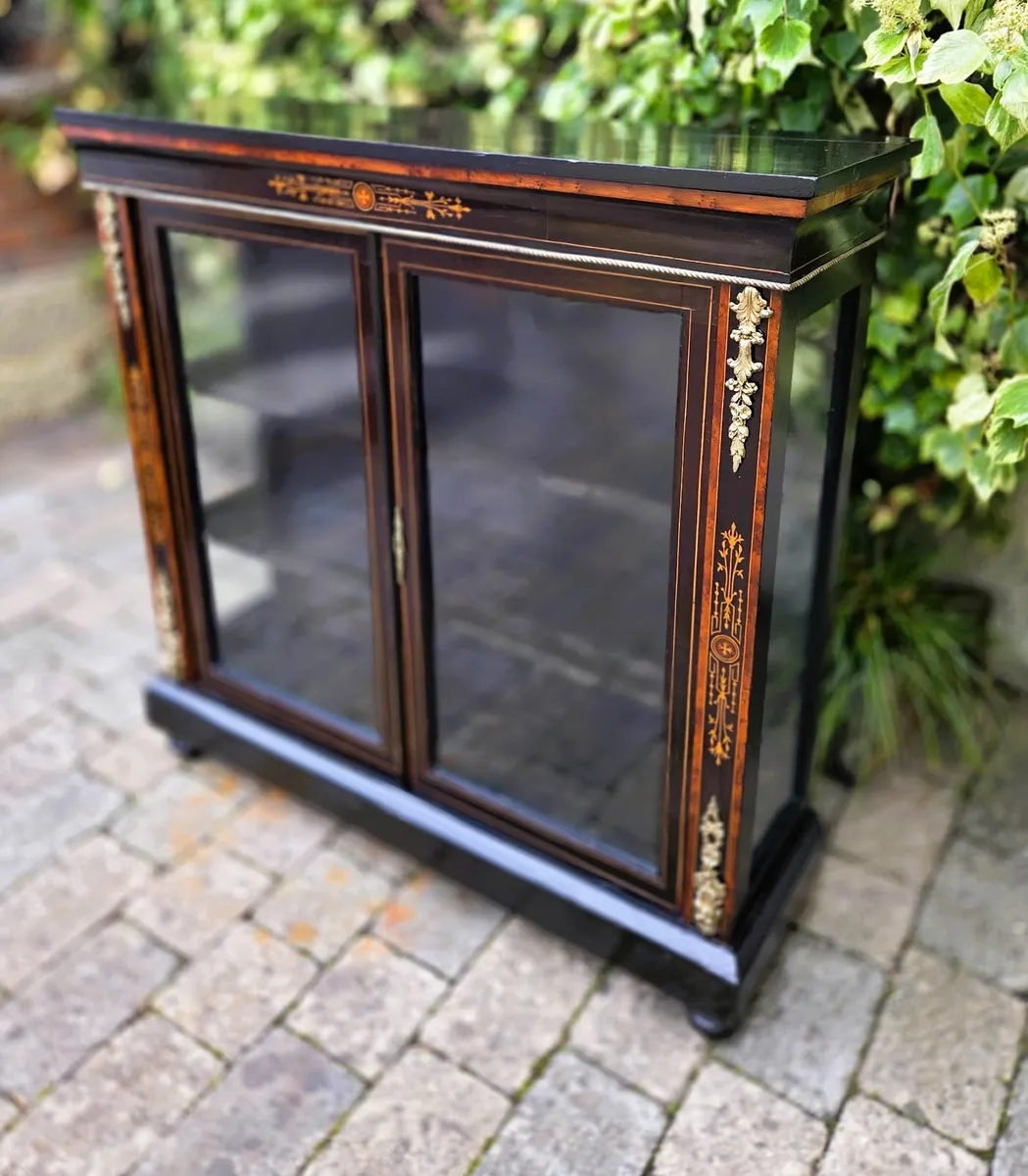 Victorian Ebonised Display Cabinet- Circa 1860 - Image 2