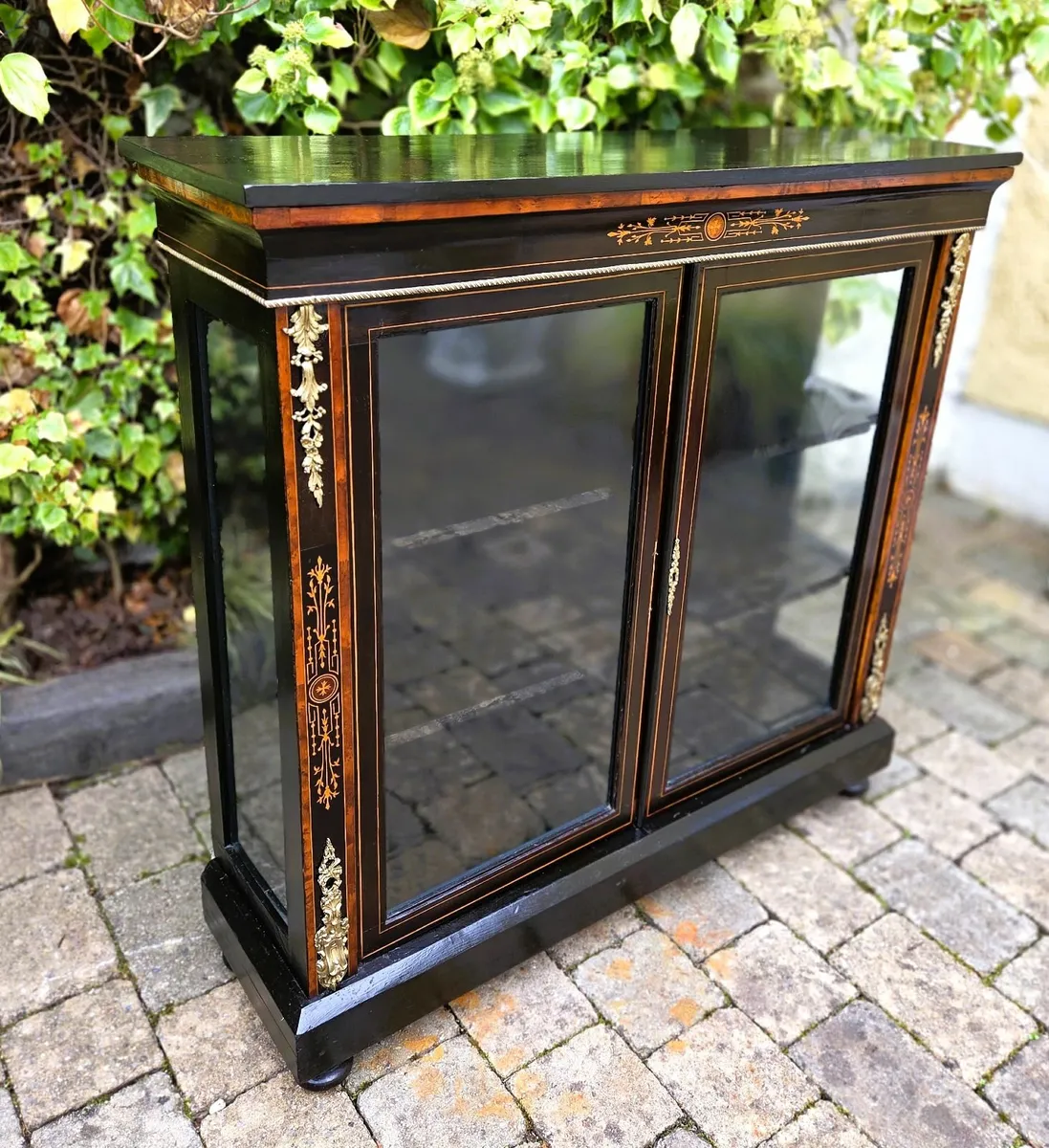 Victorian Ebonised Display Cabinet- Circa 1860 - Image 3