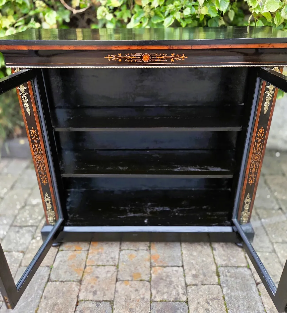 Victorian Ebonised Display Cabinet- Circa 1860 - Image 4