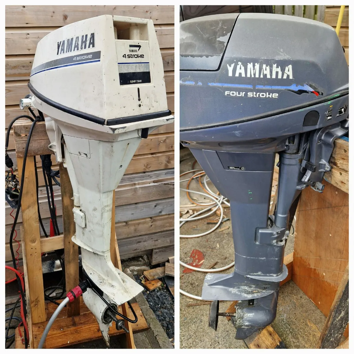 2 x Yamaha 9.9hp 4 stroke engines - Image 1