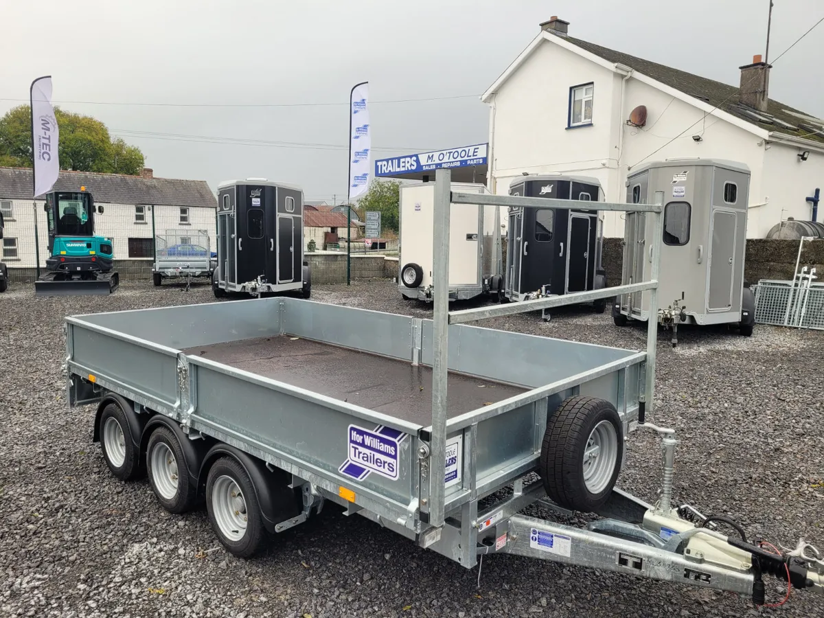 IFOR WILLIAMS  12' x  6'6"  DROPSIDES TRAILER - Image 1