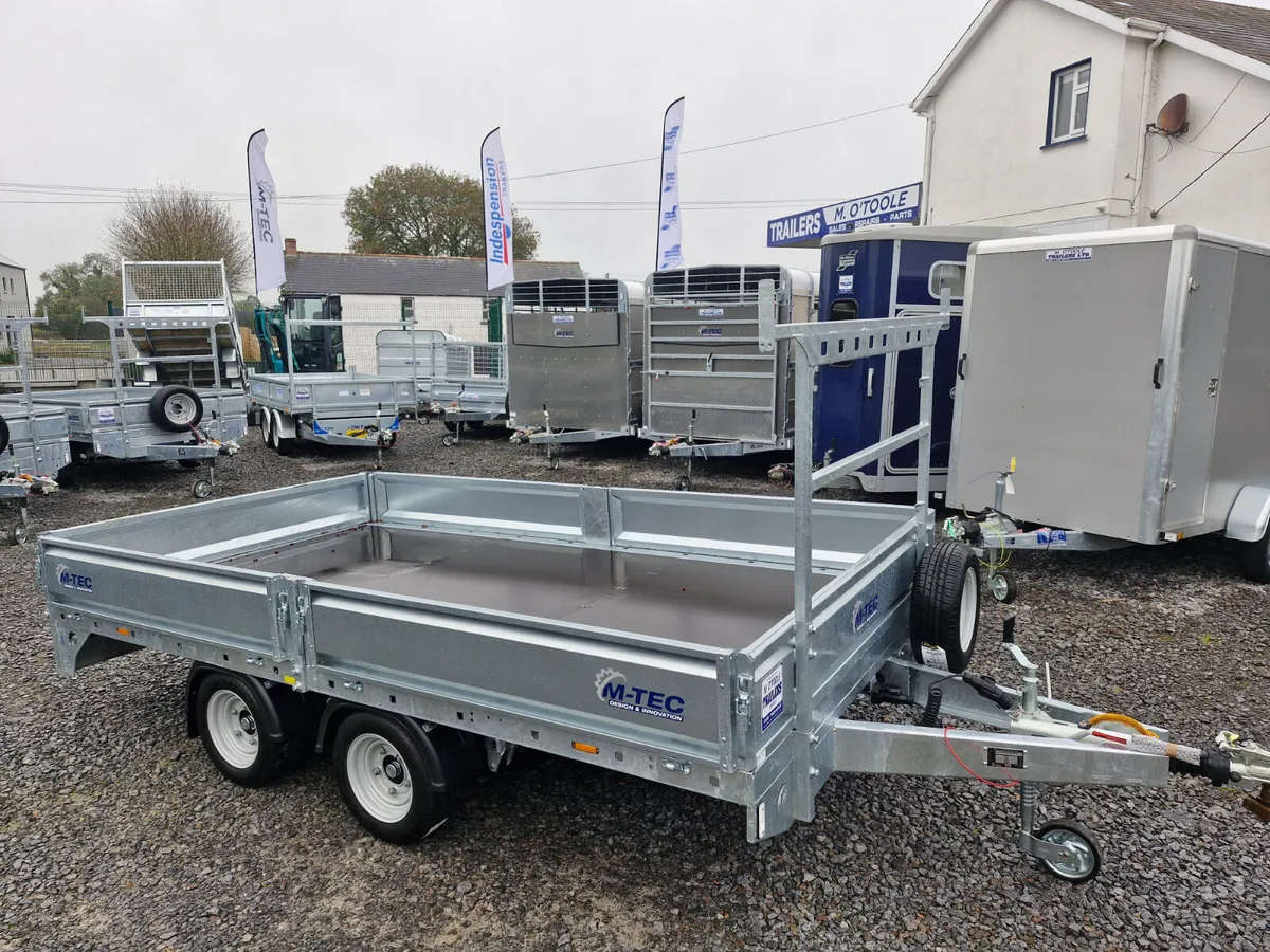 M-TEC  12' x  6'6" TRI AXLE   DROPSIDES TRAILER - Image 4