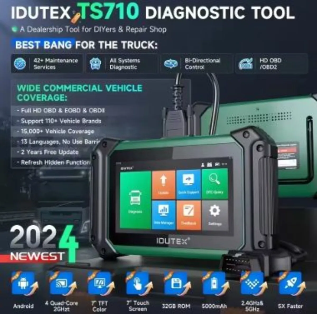 IDUTEX TS710 – 2025 Heavy Duty Truck Scanner - Image 2