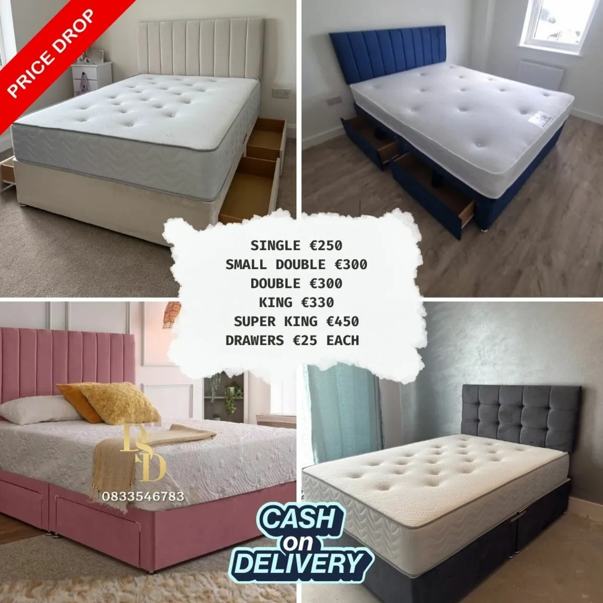 New Kingsize Bed - Free Nationwide Delivery - Image 1