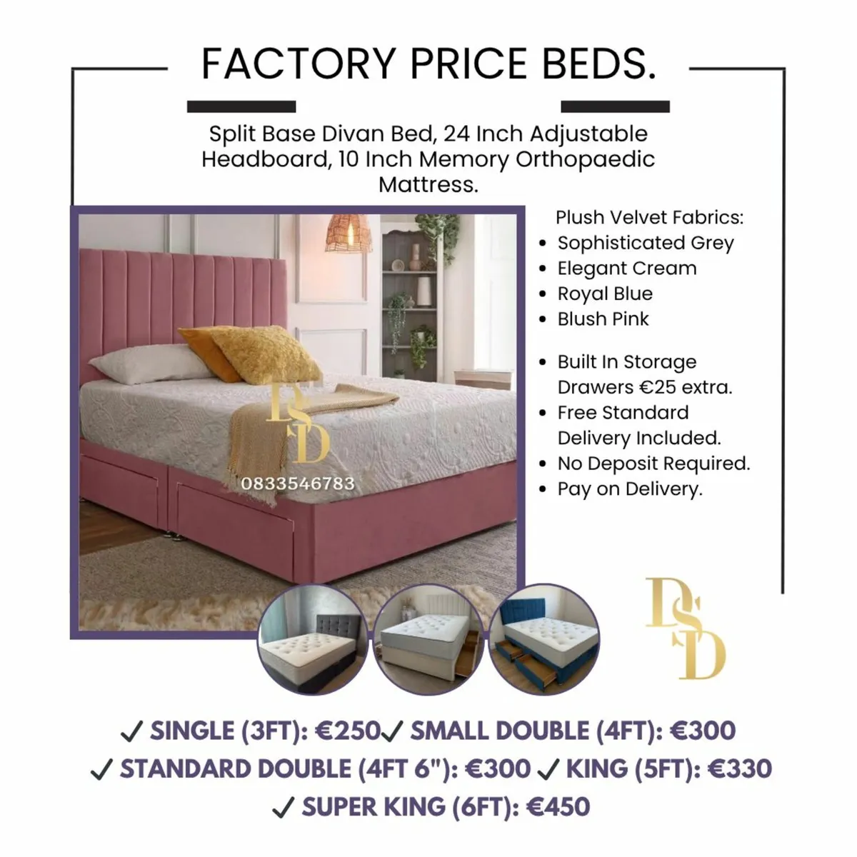 Standard Double Bed - Nationwide Cash on Delivery - Image 4