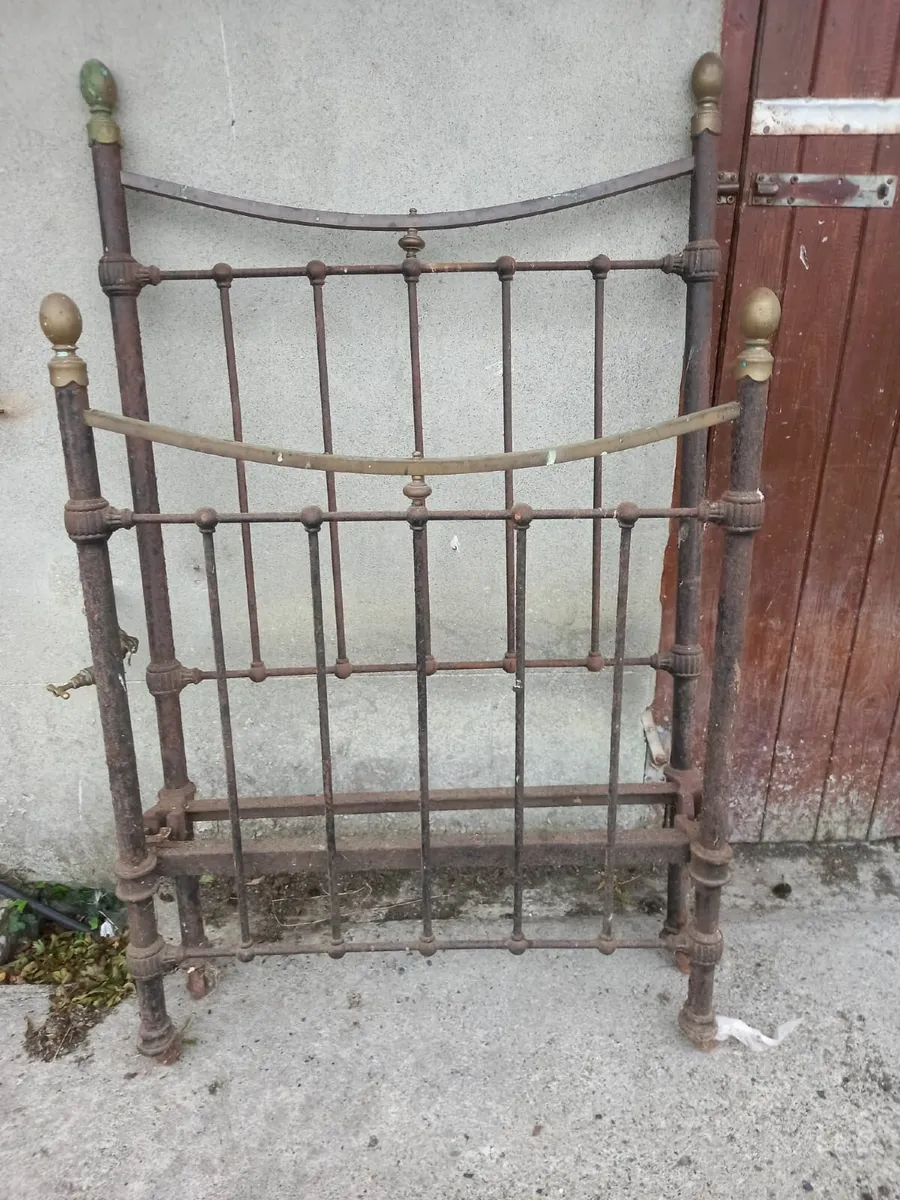 Brass and iron bed