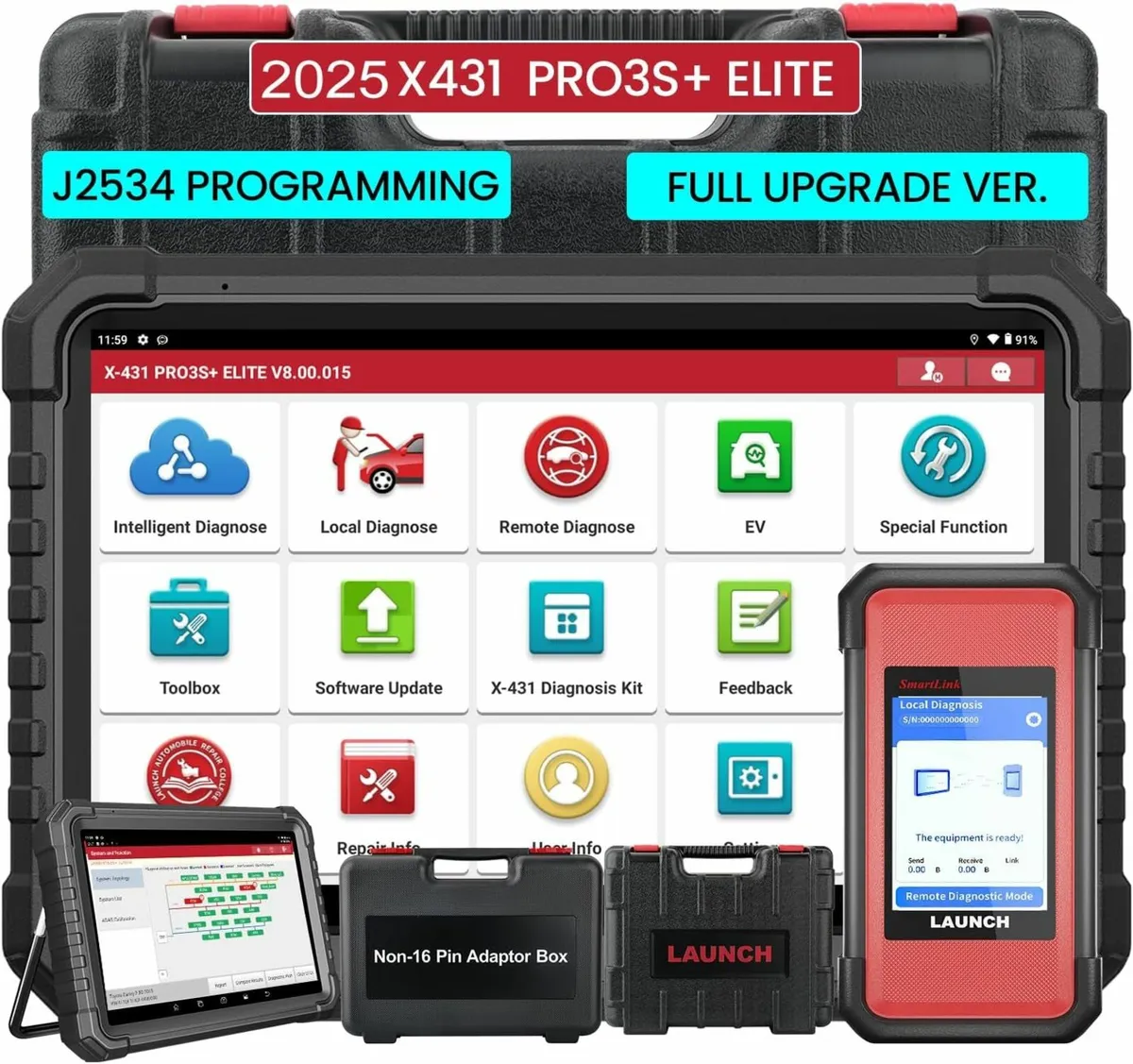 Launch X431 PRO3S+ ELITE SmartLink Diagnostic Tool - Image 1
