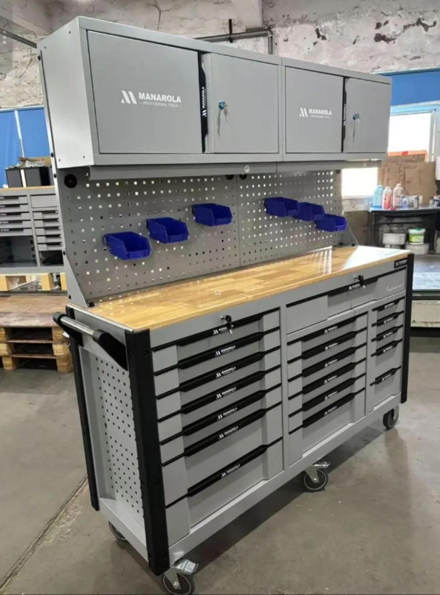 Manarola 68″ 17 Drawer Toolchest With 4 Upper Cabi - Image 3