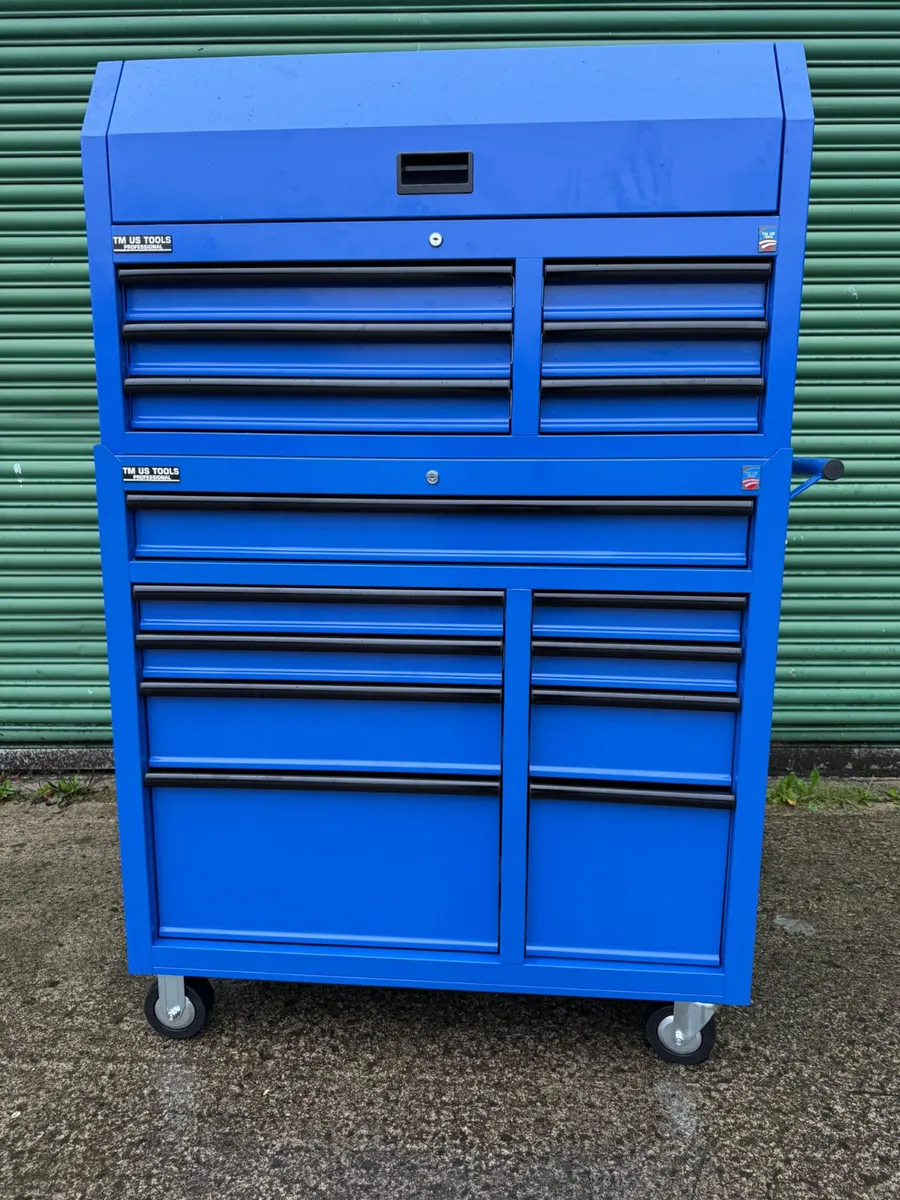 42″ 15 Drawer Blue Colour Tool Chest With Wheels - Image 4