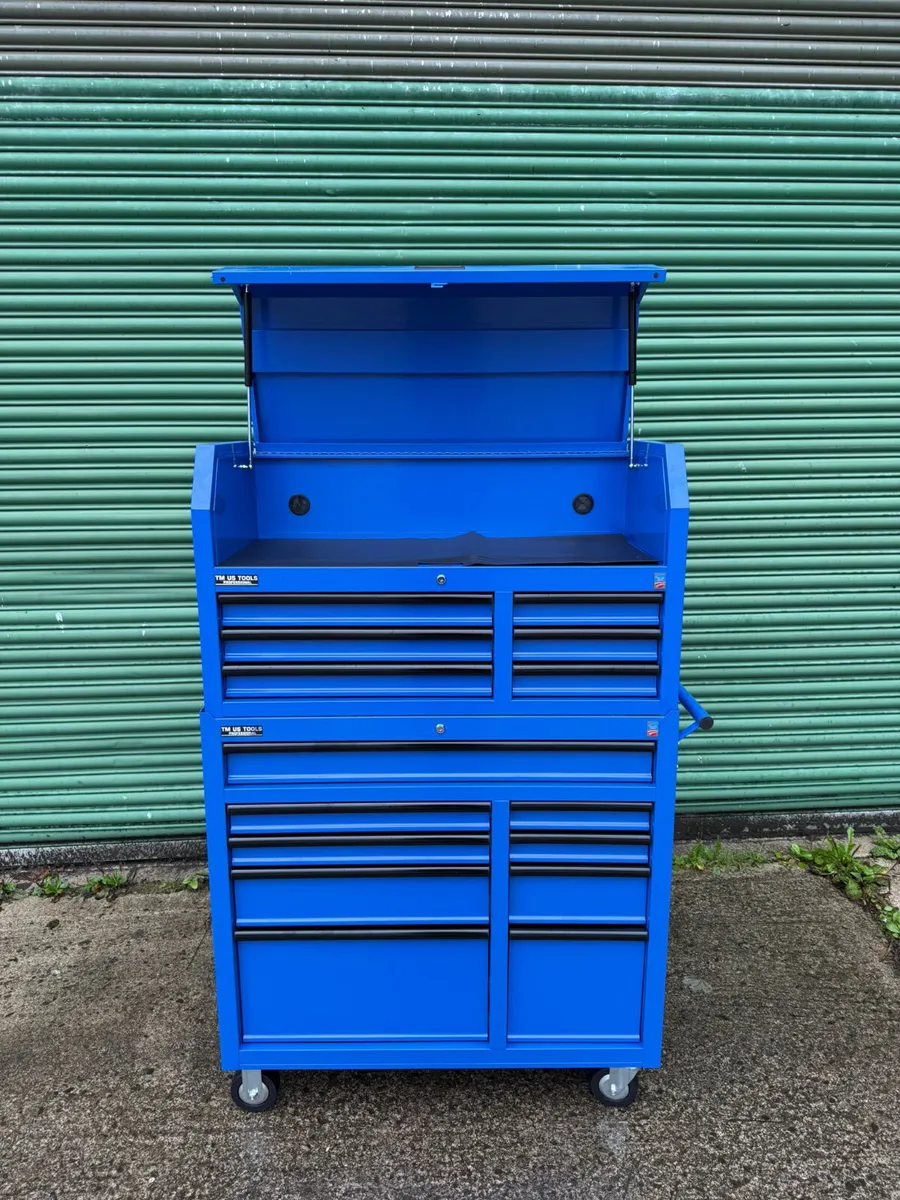 42″ 15 Drawer Blue Colour Tool Chest With Wheels - Image 3